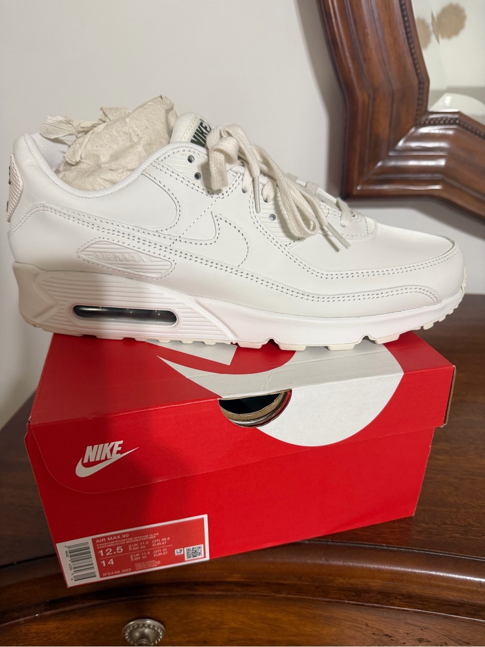 Nike Men's Air Max 90 Sneakers - Cream/Off-White